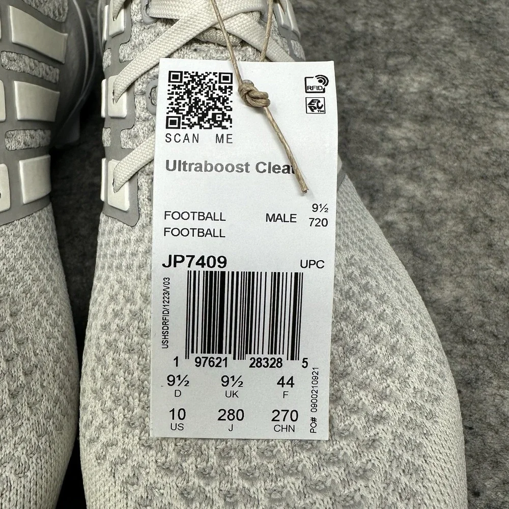Adidas Ultraboost Football Cleats Mens 10 Talc Chalk White Granite JP7409